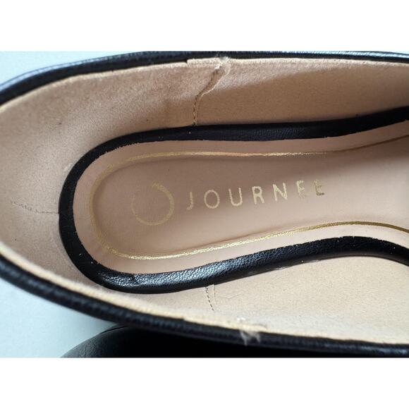 Journee Collection Lacie Shoes Womens Size 7 Black Slip On Loafers Moc Toe Bit - Picture 10 of 16